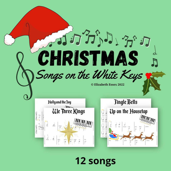 Christmas on the White Keys - Pre-staff Piano Sheet Music - INDIVIDUAL LICENSE