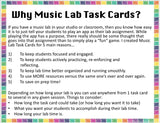 Music Lab Task Cards | FREE SAMPLE | Editable and Digital Options