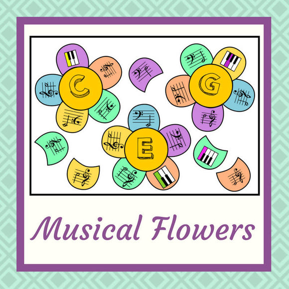 Note Recognization Game Musical Flowers | Note Recognition Game – Music Teacher Resources