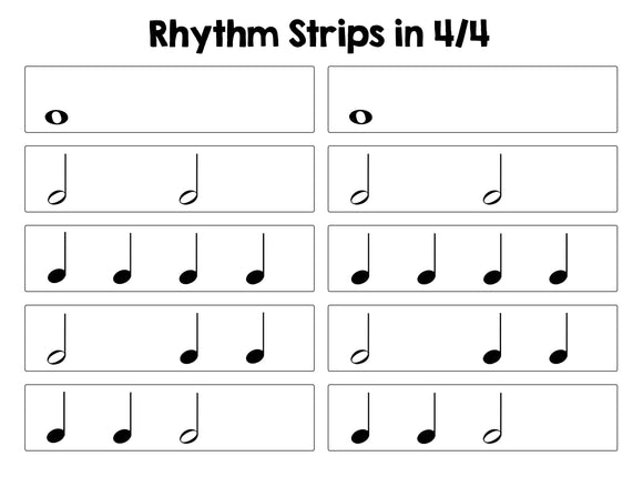 Rhythm Strips in 4/4