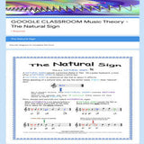 Google Classroom DIGITAL Music Theory Lesson 27: The Natural Sign - Self-Grading
