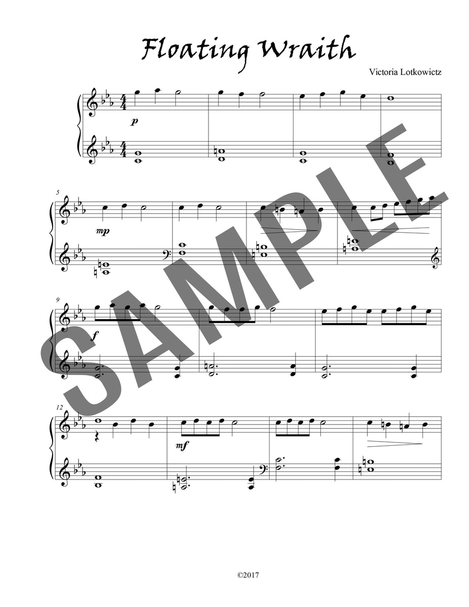 floating wraith early intermediate piano solo Halloween – Music Teacher ...