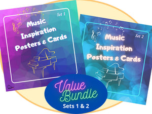 Music Motivation Posters & Cards – DUO Sets 1 & 2