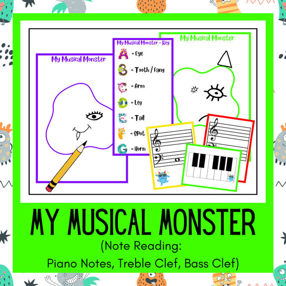 My Musical Monster | Note Reading Halloween Game
