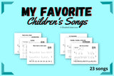 My Favorite Children's Songs - A Pre-staff Notation Collection & Method Book - INDIVIDUAL LICENSE