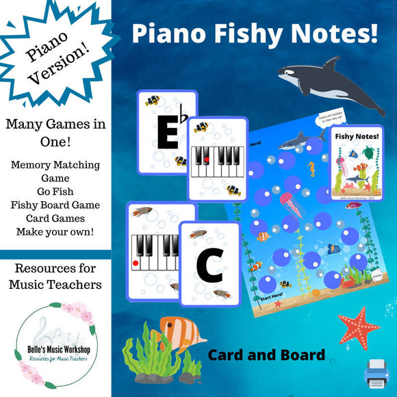 Piano Fishy Notes Game
