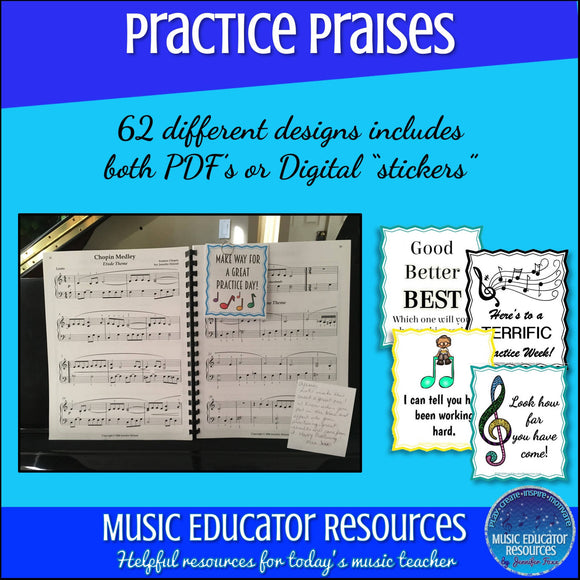 Practice Praises | Reproducible | Printable and Digital Options