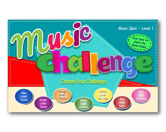 Music Quiz Challenge - Digital FlashCard Game