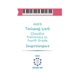 AMEB Technical Work Preliminary to Grade 4 (Comprehensive Syllabus)