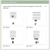 Google Classroom DIGITAL Music Theory Lesson 34: The B-flat and D Major Scales - Self-Grading