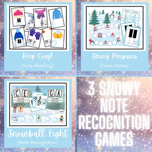 3 Snowy Note Recognition Games