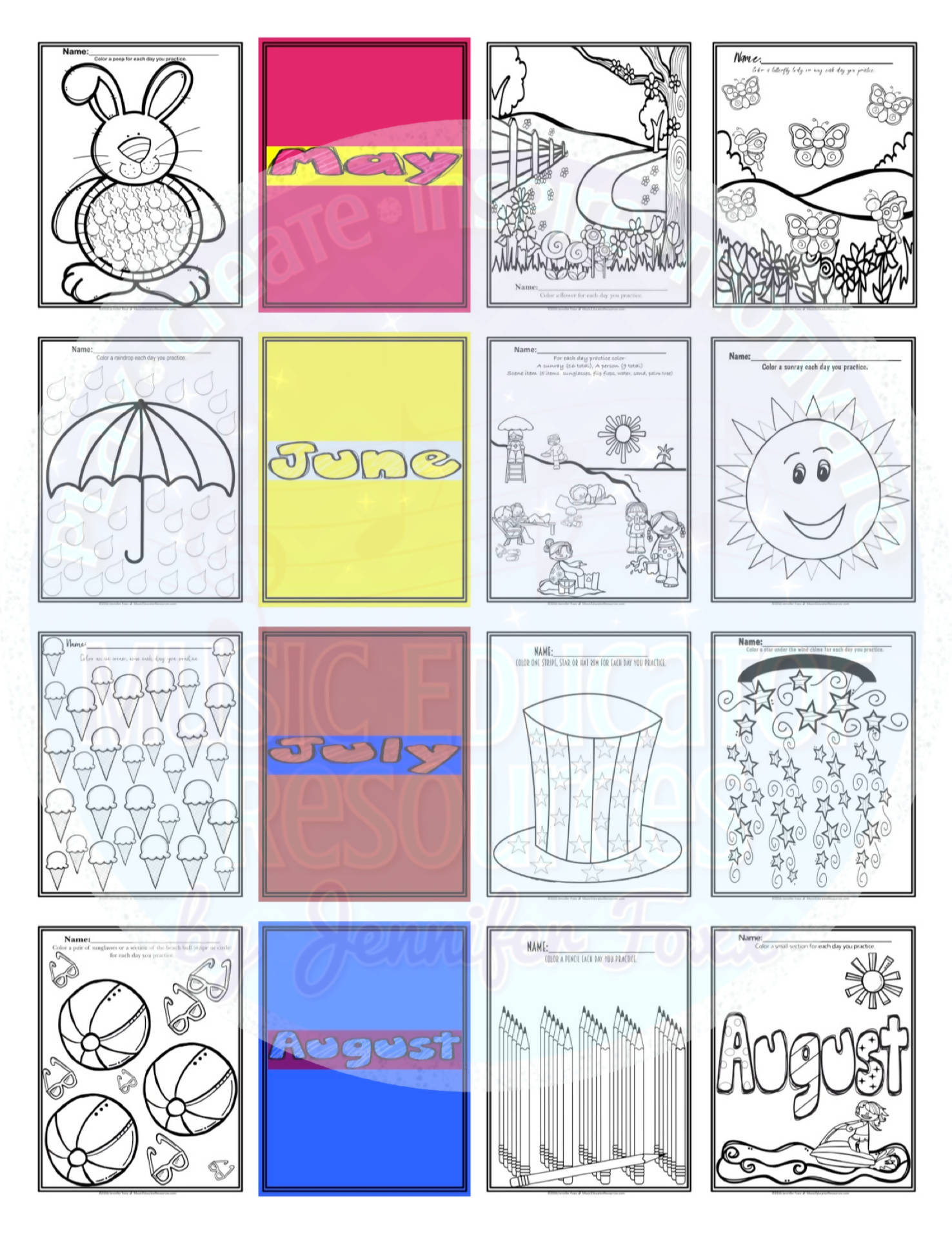 Practice Charts | Reproducible – Music Teacher Resources