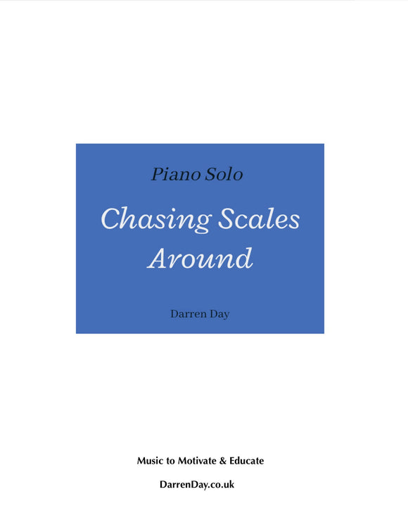 Pop style, scale based solo for Elementary piano. Repeated chord  patterns
