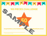 100 Pieces Challenge Brag Boards & Certificates