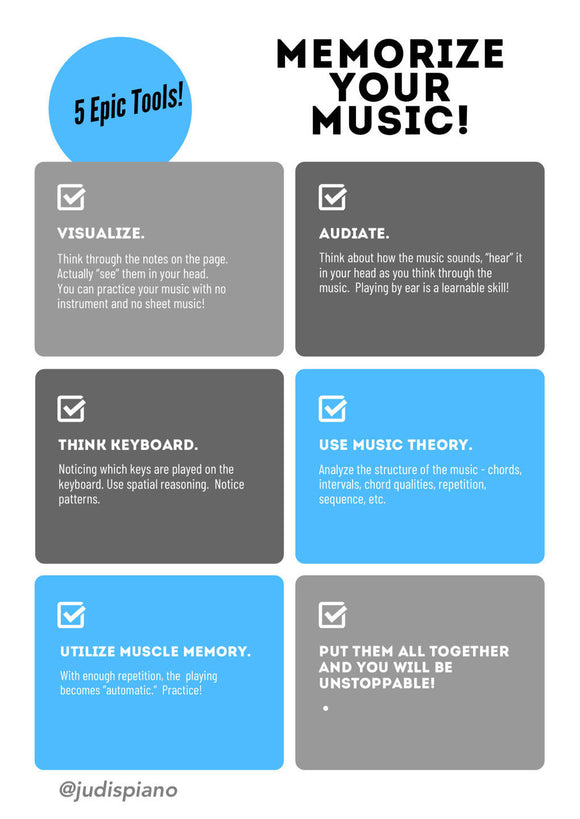 MEMORIZE YOUR MUSIC! graphic by JudisPiano
