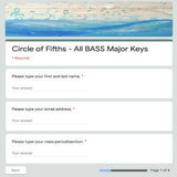 Google Classroom DIGITAL Music Theory Lesson 41: Circle of Fifths - All Bass Major Keys - Self-Grading