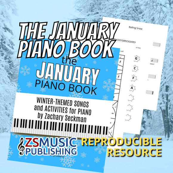 The January Piano Book: Winter-Themed Activities and Music for Piano Students