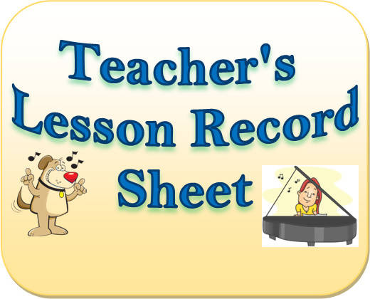 Lesson Records Lesson Record Sheet – Music Teacher Resources