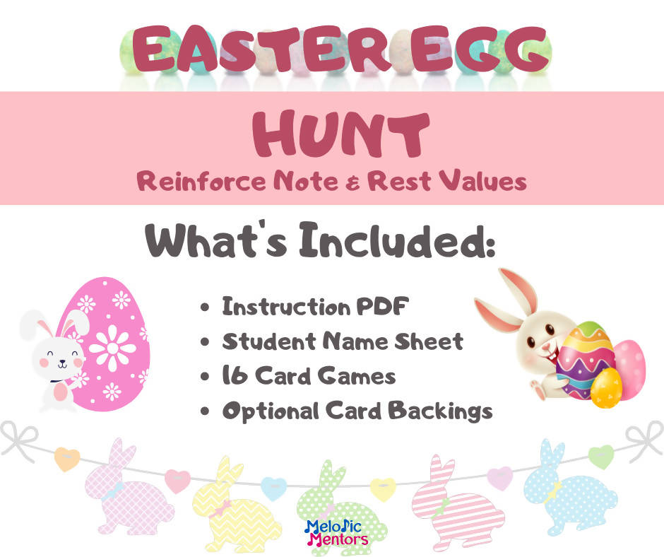 Easter Egg Hunt Note & Rest Values Recognition – Music Teacher Resources