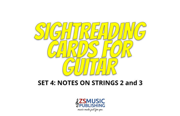 Sightreading Cards for Guitar Set 4
