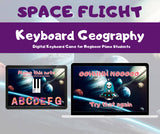 Space Flight Keyboard Geography Digital Game