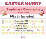 Easter Bunny Keyboard Geography Board Game