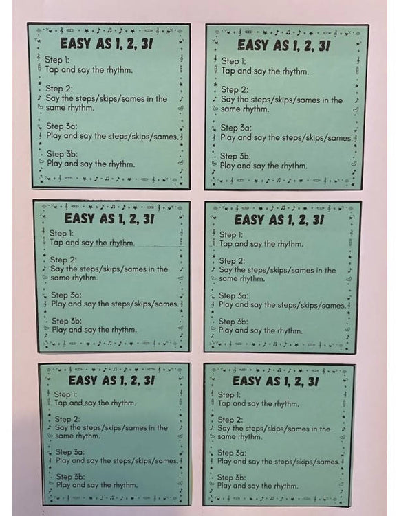 Easy as 1, 2, 3 Practice Step Sticky Notes