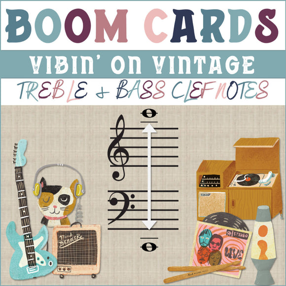 TREBLE AND BASS NOTES COMBINED BOOM CARDS
