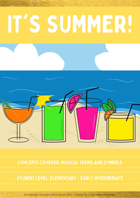 It' Summer | Music Theory Game | Printable + Digital Version