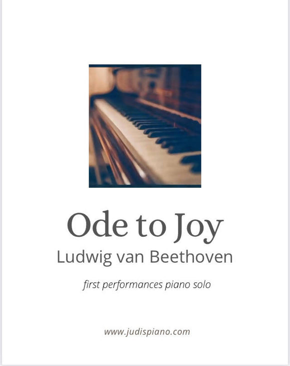 Ode to Joy - first performances piano solo (studio license) arr. JudisPiano