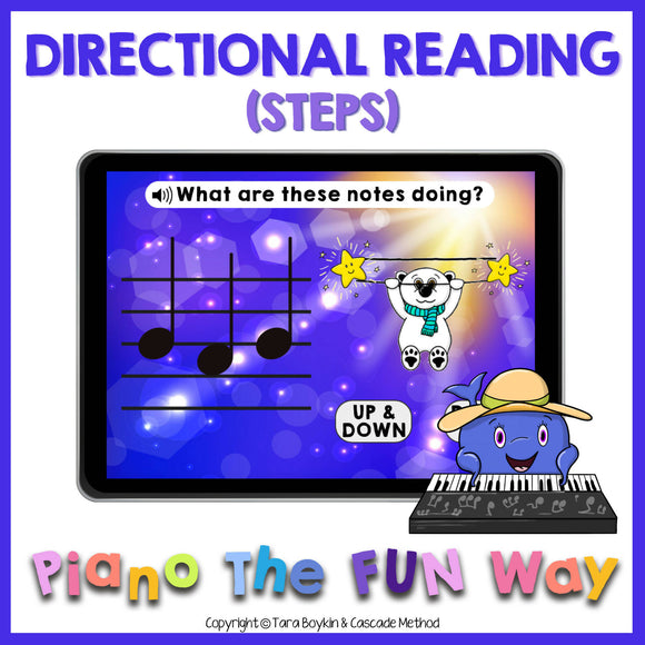 Boom Cards: Directional Reading (Steps)