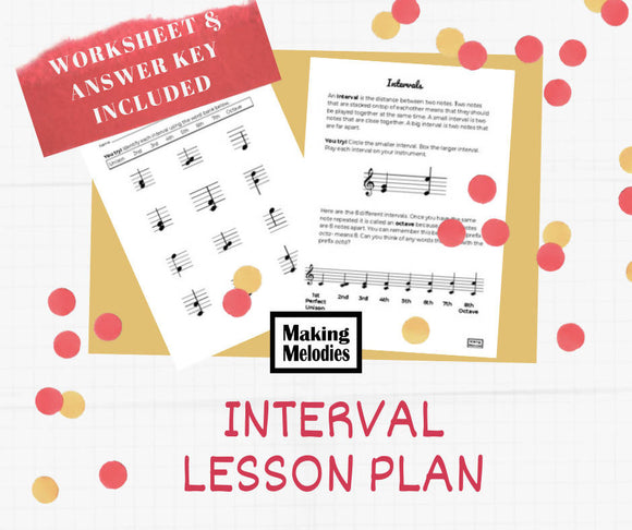 Intervals Lesson Teaching INTERVALS – Music Teacher Resources