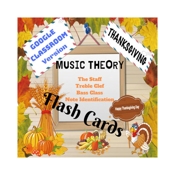 Digital Music Theory Flash Cards (Thanksgiving Edition