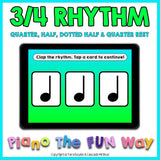 Boom Cards: Clapping 3/4 Rhythm - Time Signature (Beginners)