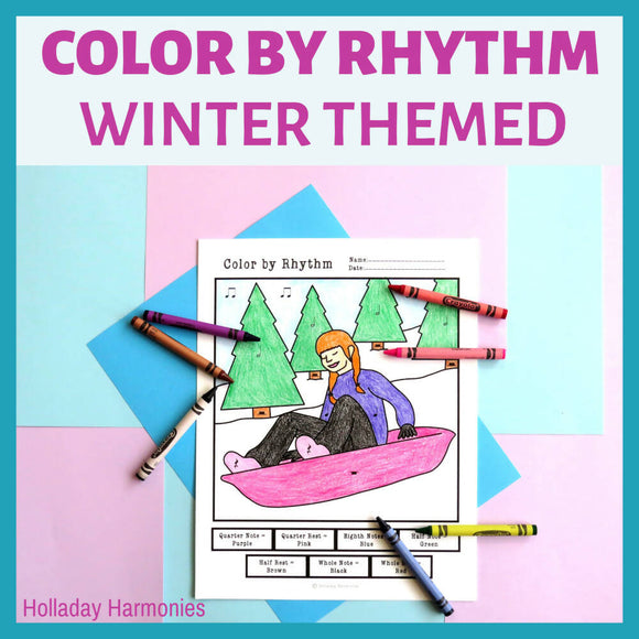 Winter Themed Color by Rhythm | Winter Music Activities