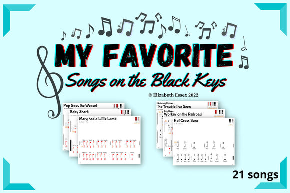 My Favorite Songs on the Black Keys - a Sequential Collection for Beginners - INDIVIDUAL LICENSE