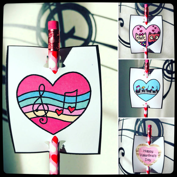 Valentine's Day Cards / Pencil Toppers