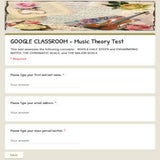 Google Classroom DIGITAL Music Theory Lesson 32 TEST UNIT 8 - Self-Grading