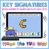 Boom Cards: Key Signatures Review 1 (Easy)