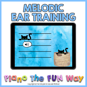 Boom Cards: Melodic Ear Training - Level 1 (Cat Theme)