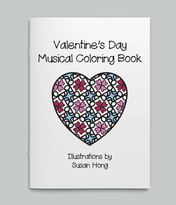 Valentine's Day Musical Coloring Book with bonus Poster Page