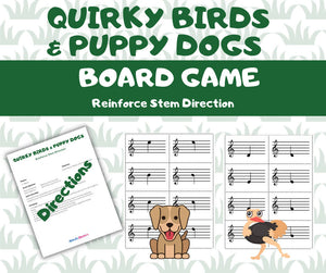 Quirky Birds & Puppy Dogs Board Game - Reinforce Stem Direction