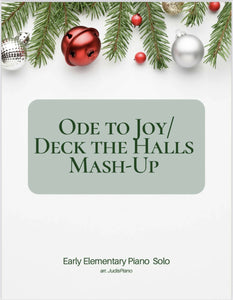 ODE TO JOY / DECK THE HALLS MASH-UP early elementary piano solo
