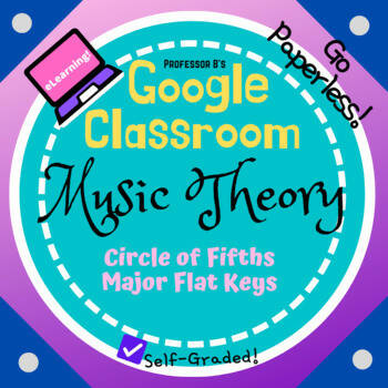 Google Classroom DIGITAL Music Theory Lesson 39: Circle of Fifths - Major Flat Keys - Self-Grading