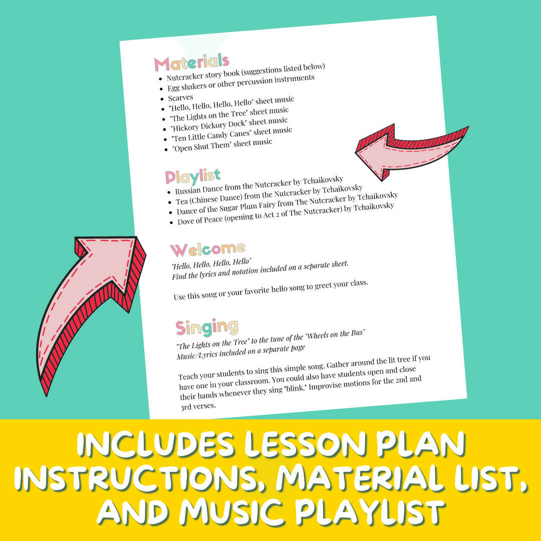 Preschool Music Lesson Plan The Nutcracker Music and Movement Acti