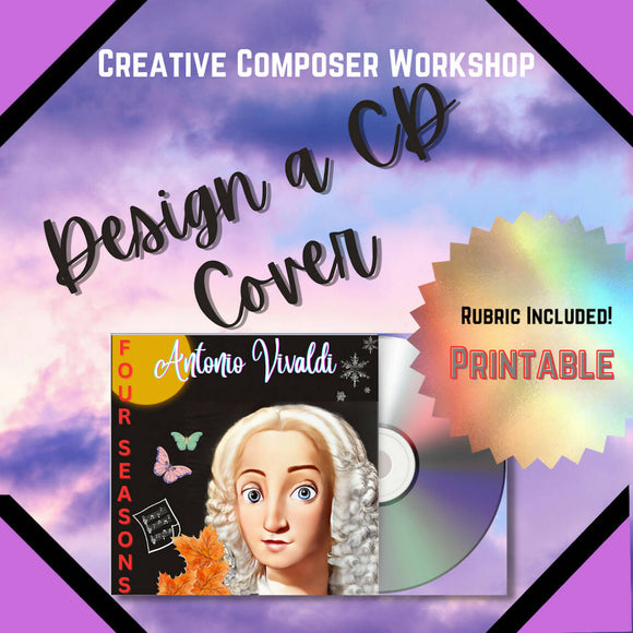 Design a CD Cover -- Music Lesson Project - Printable
