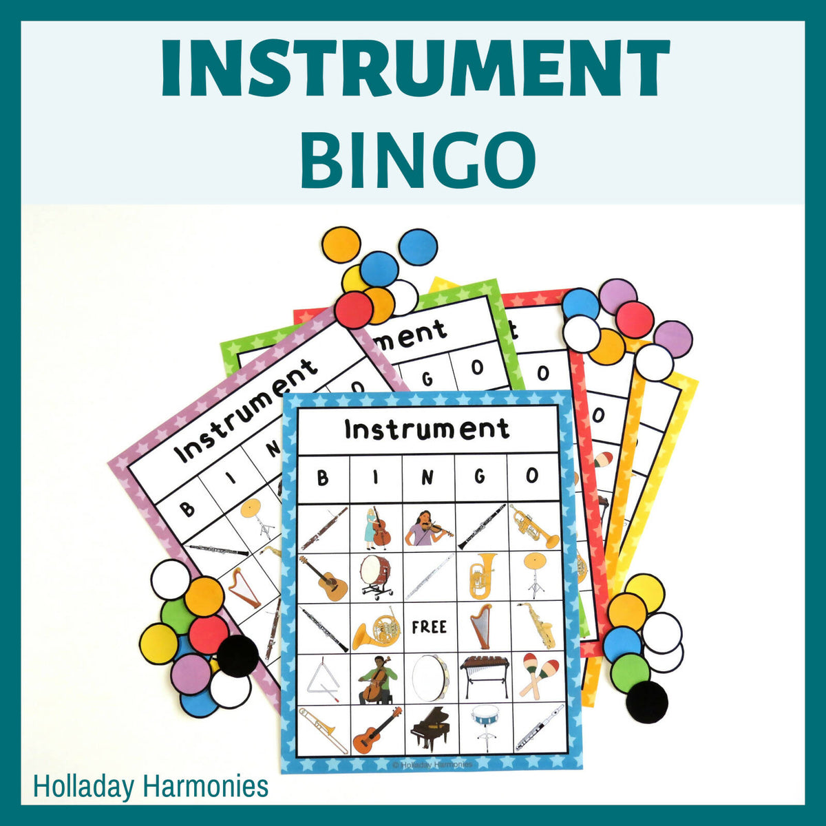 Instrument Identification Bingo Learn and Identify Musical Instrument