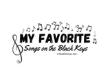My Favorite Songs on the Black Keys - a Sequential Collection for Beginners - STUDIO LICENSE