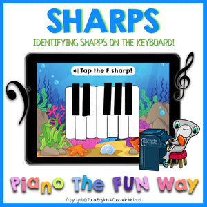 Boom Cards: Sharps - Identifying Sharps on the Keyboard