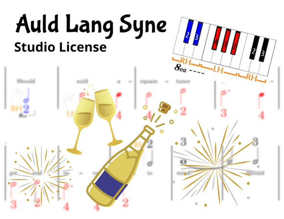 Auld Lang Syne - Finger Number Notation - STUDIO LICENSE
